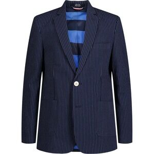 Tommy Hilfiger Boys Seersucker Stripe Suit Jacket Navy Size 14‎ New $125
